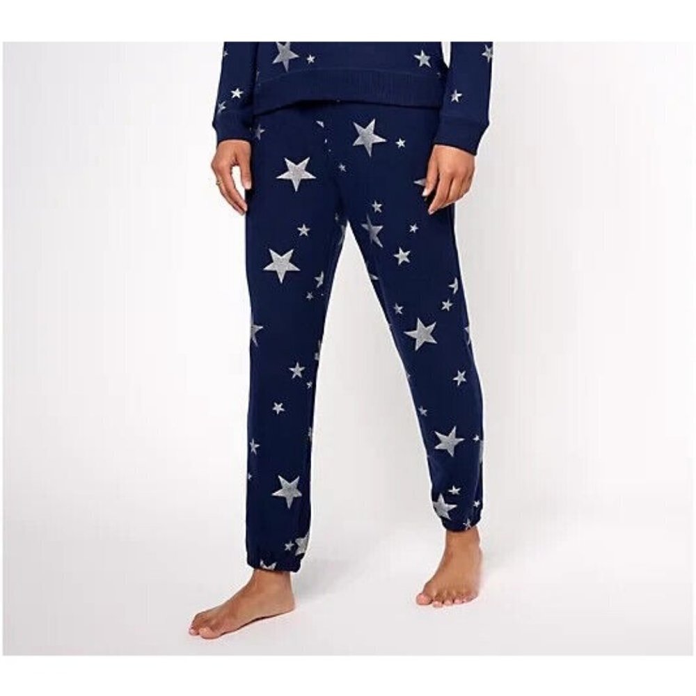Bumblebella by Jill Martin Graphic Joggers NavySilverStars,Large